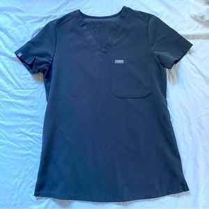 XXS Charcoal Catarina Figs Scrub Top